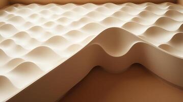 A 3d rendering of a bed with a wavy pattern photo