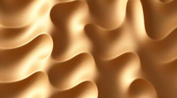 A close up of a wavy pattern in gold photo