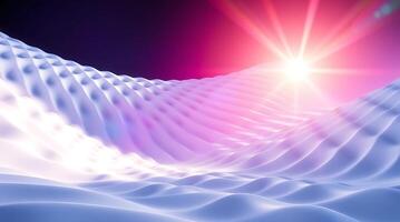 Abstract background with waves and sun photo
