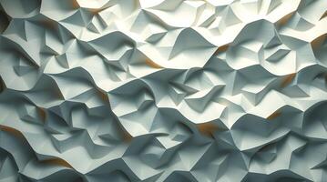 3d rendering of a white wall with many different shapes photo