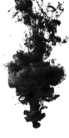 Dark ink spreads creating a complex and dynamic abstract shape png