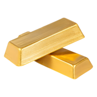 Two shiny golden bars are stacked in a diagonal configuration png