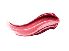 A shiny swash of ruby red lip gloss on black background png