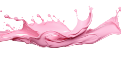 A pink liquid splash creates a dynamic and flowing pattern design png