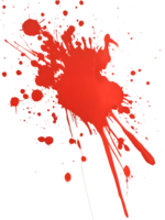 A vibrant and dynamic splatter of red paint is displayed png
