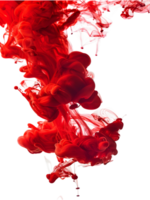 Swirling red ink creating dynamic and artistic patterns on display png