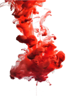A vibrant swirl of red liquid creating artistic patterns in space png