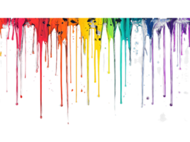 Multicolored paints dripping downward with vertical and horizontal lines png