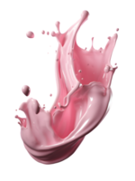 A dynamic splash of pink liquid creating an artistic movement png