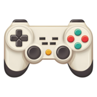uma estilizado ilustração do uma jogos controlador com botões e Gravetos png