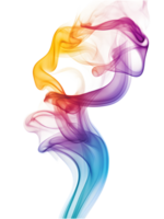 Swirling colorful wisps of vapor creating an abstract display png