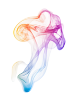 A Colorful Swirl of Smoke with Gradient Color Transitions png