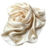 Flowing Golden Satin Fabric Twisted Elegantly into a Soft, Delicate Formation png