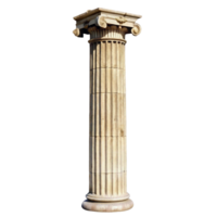 A Tall and Elegant Fluted Doric Column Isolated on White Background png