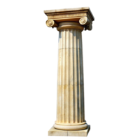 Classical Doric Column Architectural Structure Isolated on White Background png