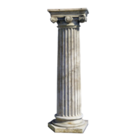 Classical Style Stone Column Architectural Element Isolated on White Background png