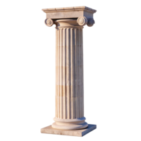 Classical Ionic Column Architectural Element Detailed View png