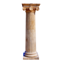 Classical Ionic Column Architectural Structure Isolated on White Background png