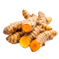 Fresh Turmeric Roots Ready for Cooking and Spices png