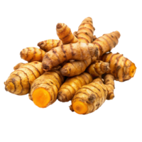 A Pile of Fresh Turmeric Roots Ready for Use in Cooking and Medicine png