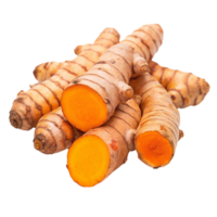 Fresh Turmeric Roots Ready for Use in Cooking and Medicine png