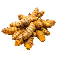 Aromatic Pile of Fresh Turmeric Roots Ready for Use png