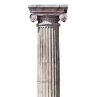 A Detailed View of an Ancient Greek Ionic Column, Architectural Element, Classical Design, Stone Pillar, Fluted Shaft, Capital Decoration, Architectural Heritage png