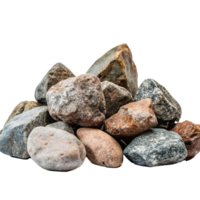 A Collection of Smooth River Rocks in Various Shades of Brown and Gray png