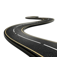 A winding road stretching into the distance a journey of twists and turns an adventurous path forward a symbolic representation of life's journey png
