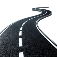 A Winding Road to the Unknown Destination An Abstract Image of a Journey and the Path Ahead png