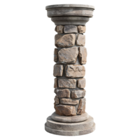 Rustic Stone Column Architectural Element for Garden or Building Design png