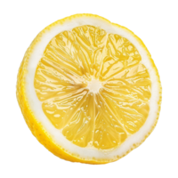 A CloseUp View of a Juicy Lemon Slice Showing its Vibrant Yellow Color and Textured Pulp png