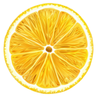 A Detailed Close Up View of a Sliced Lemon Showing its Vibrant Yellow Color and Textured Segments png