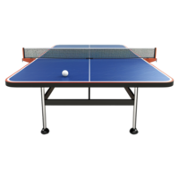 Professional Ping Pong Table with Net and Ball Ready for a Game png