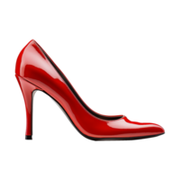Classic Red Patent Leather High Heel Pump Shoe for Women png
