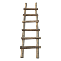 Rustic Wooden Ladder Isolated on White Background Perfect for Climbing Success and Growth Concepts png