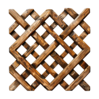 Intricate Wooden Lattice Design Brown Square Pattern Rustic Craftsmanship png