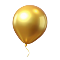 A Stunning Golden Balloon Floating on a Black Background png