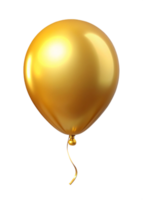 A single golden balloon floating on a black background a celebratory image png