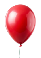 A Single Red Balloon Floating on a Black Background A Vibrant Image of a Classic Party Decoration png
