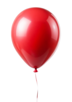 A single red balloon isolated on a black background png