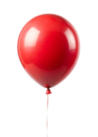 A single red balloon floating against a black background a perfect image for celebrations events and festivities png