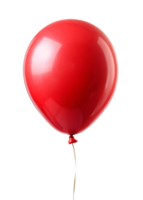 3d red single balloon floating png