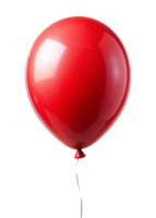 A single red balloon floats against a black background a perfect image for celebrations and events png