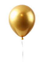 3d Single gold color Balloon Floating png