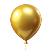 A Stunning Golden Balloon Floating on a Black Background, a Perfect Image for Celebration and Festivity png