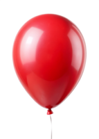 A single shiny red balloon on a black background, party decoration, celebration, festive, image, photography png