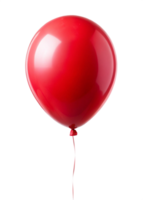 A single red balloon floating against a black background, a vibrant and festive image perfect for celebrations and events png