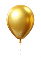A Single Golden Balloon Floating on a Black Background A Stunning Image of Celebration png