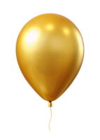 A Shiny Golden Balloon Isolated on Black Background, Perfect for Celebration and Festive Occasions png